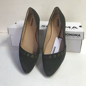 Sonoma Suede Leather Shoes Womens 6M Chic NIB